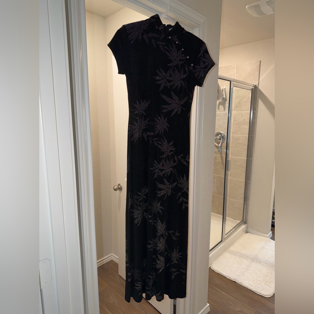 Vintage Rhapsody maxi leaf dress